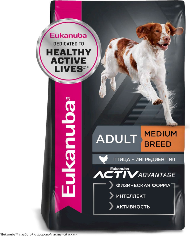 Eukanuba Adult Medium Breed / Сухой корм Эукануба для взрослых собак Средних пород с Курицей 15 кг  #1