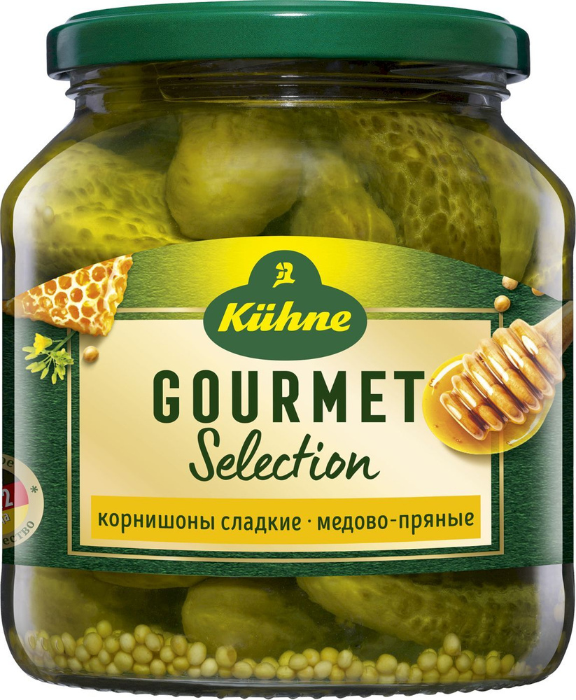 Корнишоны маринованные Kuhne Sweet Gherkins GS сладкие, 530 г - купить с  доставкой по выгодным ценам в интернет-магазине OZON (140485488)