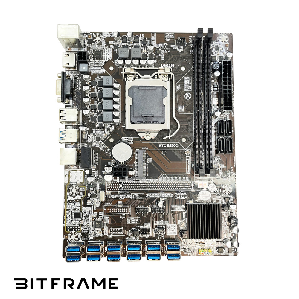 btc b250cセット Материнская плата для майнинга BTC B250C на 12 GPU купить на OZON