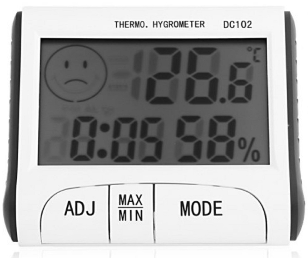 Термометр-гигрометр для дома, квартиры, помещений, теплицы / Для измерения  уровня влажности, температуры, с красивым дизайном, датчик встроенный, ...