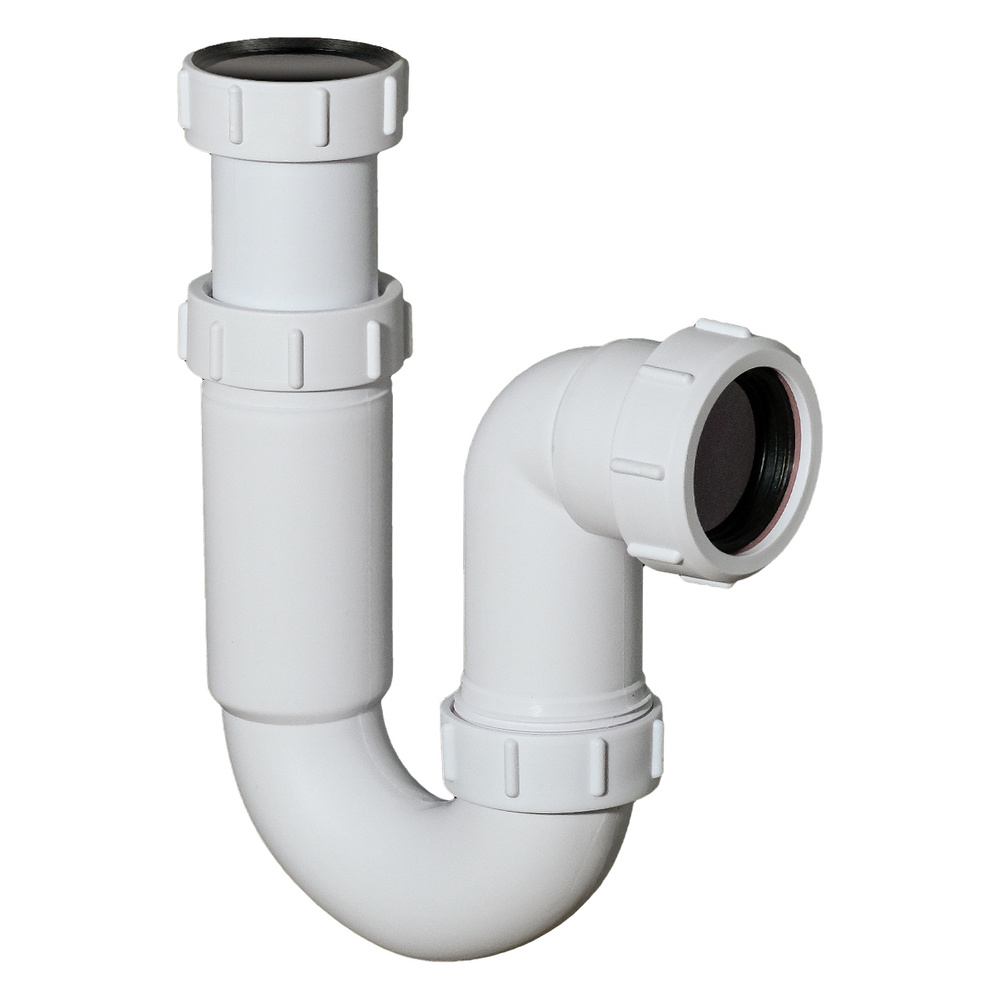 Трубка сливная BORT Drain pipe SET, гидрозатвор, гладкостенный сифон для измельчителя #1