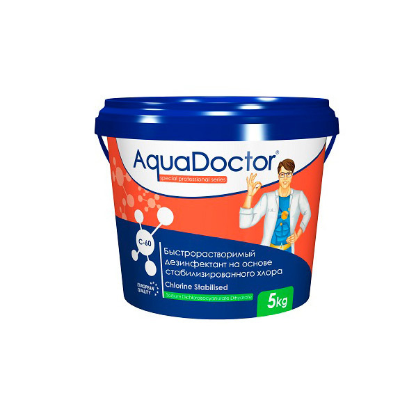 AquaDoctor C-60 1 кг, хлор, дезинфектант в гранулах #1