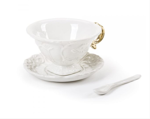 Фарфоровая чайная пара Seletti I Wares Gold I Tea #1