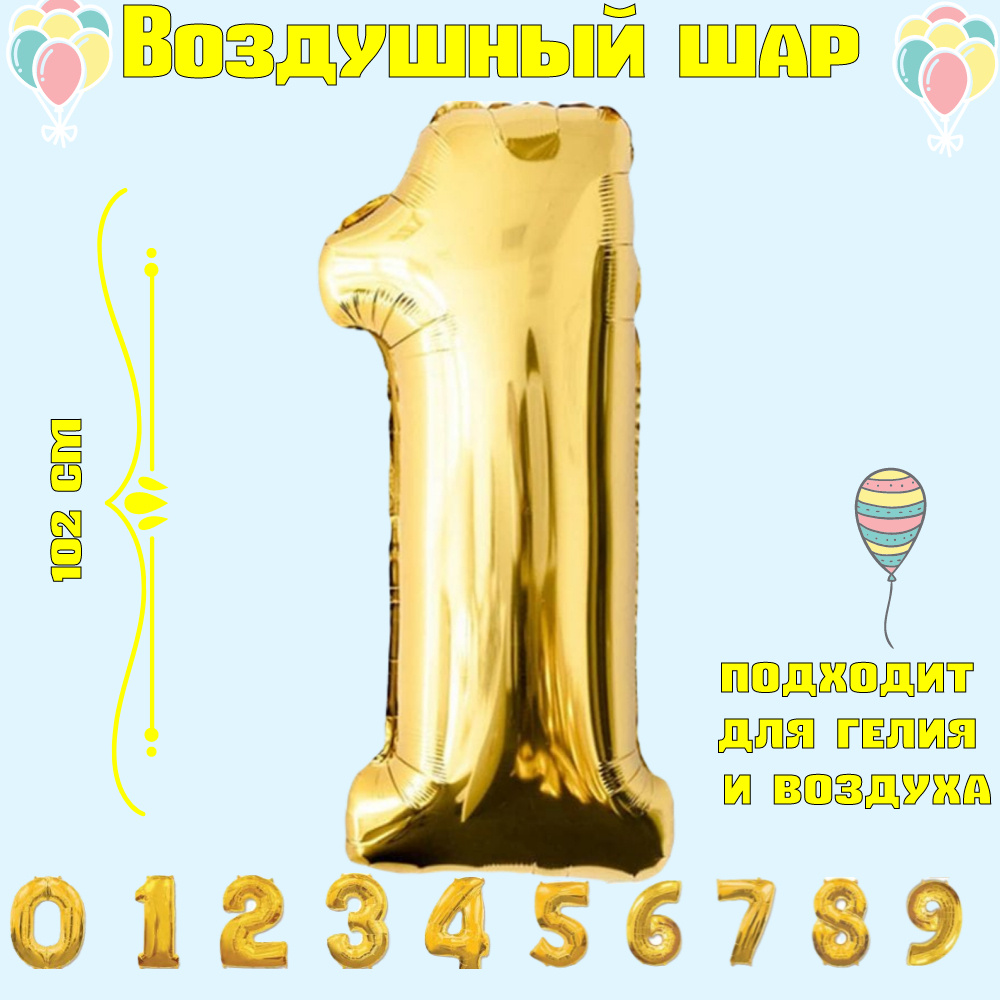 Шар фольгированный / цифра 