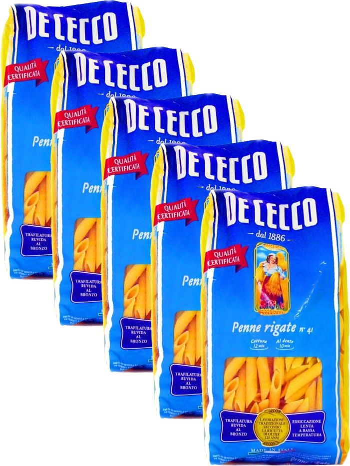 Макаронные изделия De Cecco Penne rigate No 41, комплект: 5 упаковок по 1 кг  #1