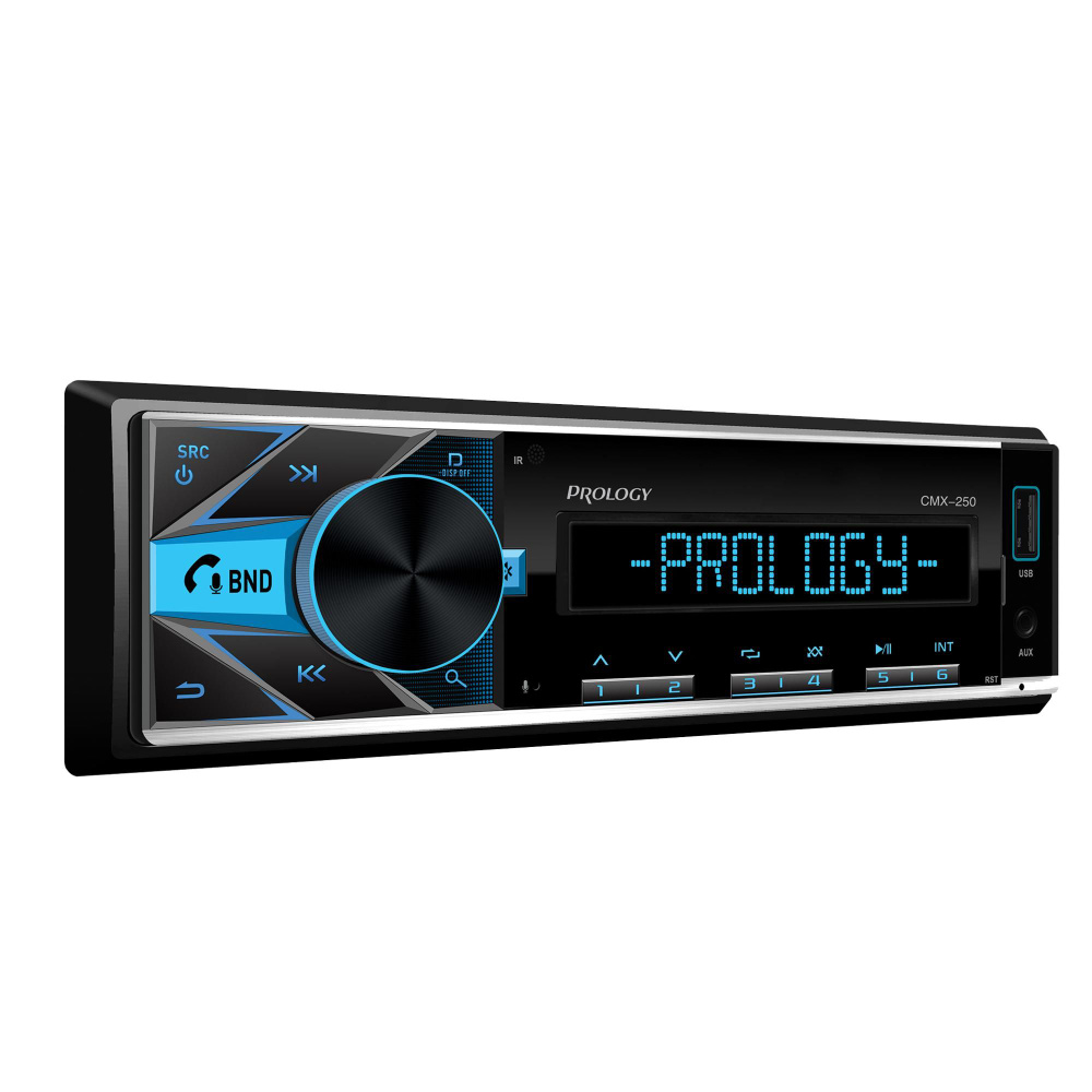 Автомагнитола PROLOGY PRCMX250 1DIN, FM, USB ресивер с Bluetooth,  стандартного размера 1DIN, BT/FM/USB для FM/ УКВ/MP3/WAV/FLAC, управление  телефоном через BT, синяя подсветка.1 DIN - купить в интернет-магазине OZON  с доставкой по России (