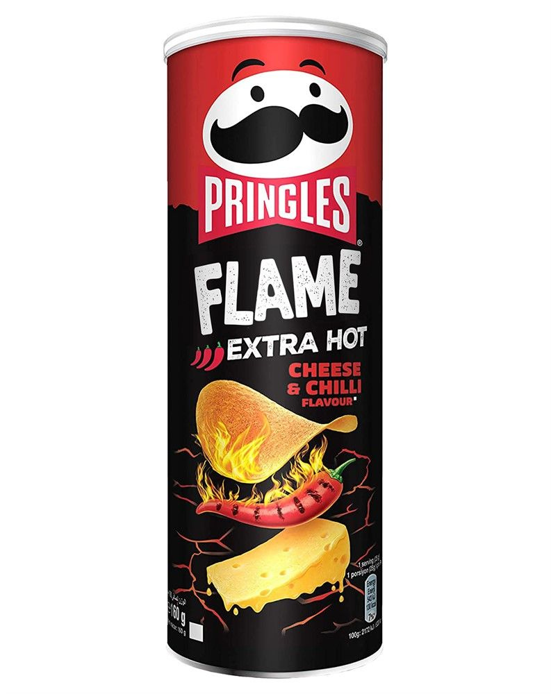 Чипсы Pringles Flame Cheese and Chill / Принглс Сыр Соус Чили 160гр (Великобритания)  #1