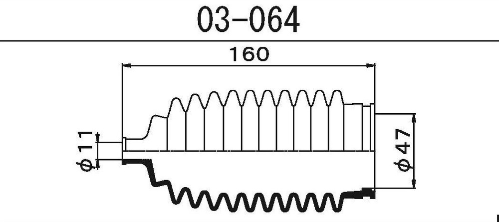 Пыльник рулевой рейки Maruichi 03-064 - MARUICHI RUBBER арт. 03-064 ...