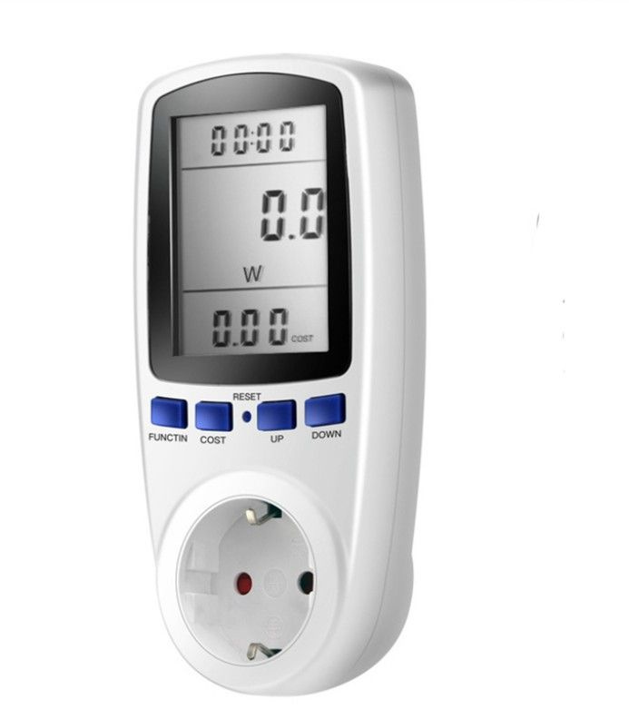 Ваттметр бытовой цифровой в розетку (цифровой измеритель мощности ...