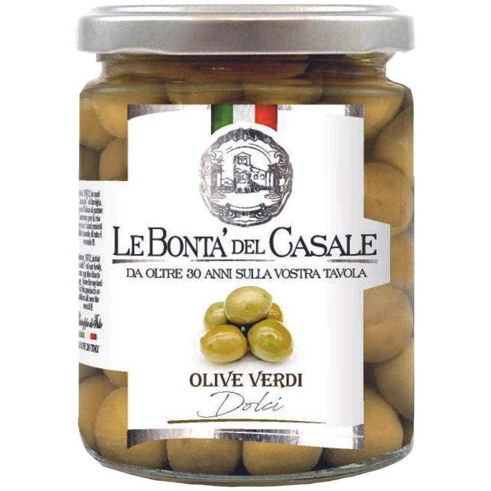 Оливки LE BONTA DEL CASALE зеленые сладкие 280г #1