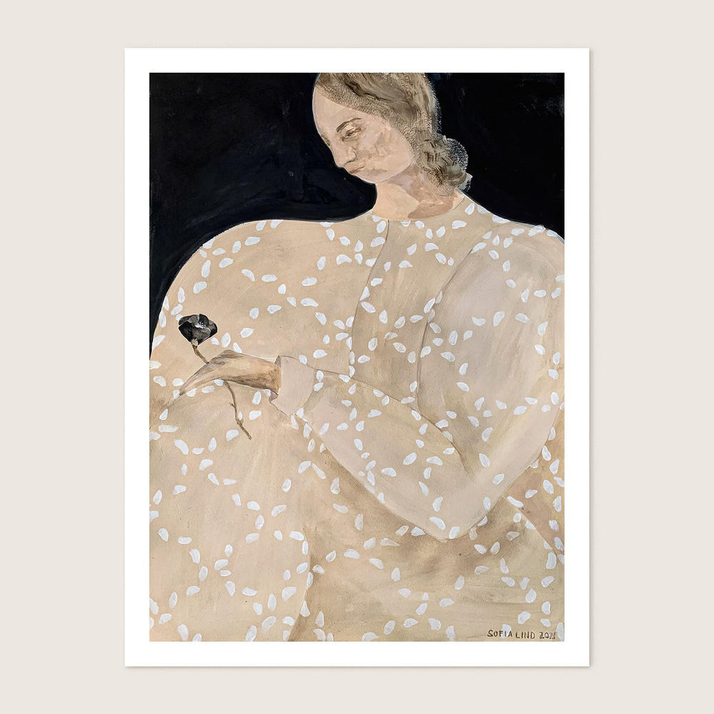 Постер для интерьера "Black Flower Sofia Lind", 30х40 см #1