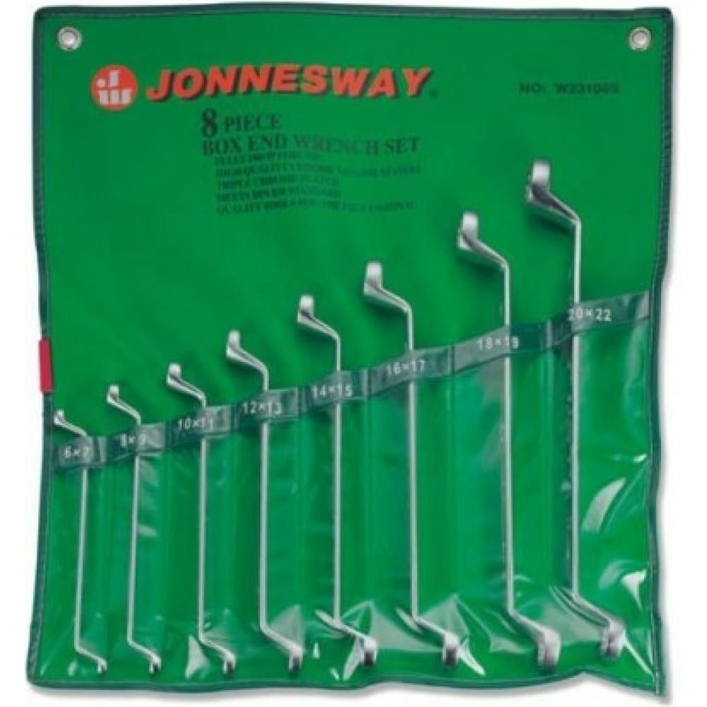 Jonnesway W23108S Набор ключей накидных 75-гр, 8 пр. 47319 #1