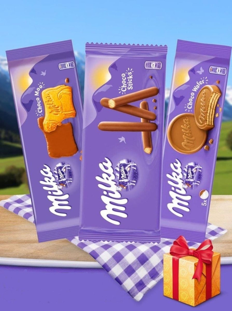 Печенье Milka Choco moo, wafer, sticks набор 3 штуки #1