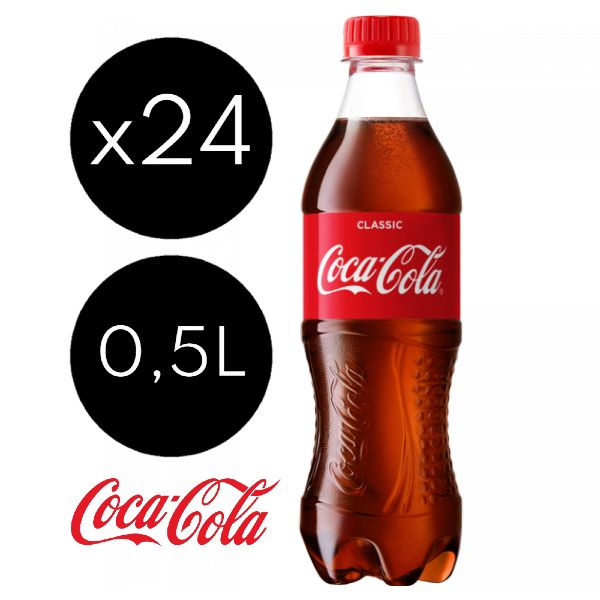 Coca-Cola Classic (Кока-Кола Классик) 0,5л 24 бутылки напиток ...