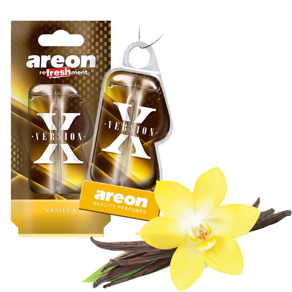 Ароматизатор для автомобиля Areon Refreshment X-Version Vanilla на зеркало  подвесной гелевый (жидкий) ваниль