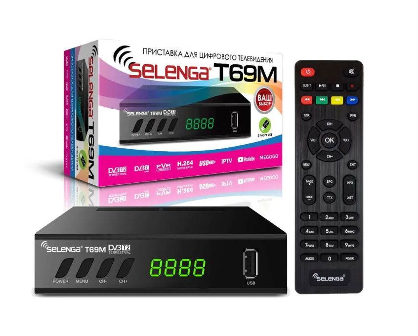 Ресивер цифровой SELENGA T69M эфирный DVB-T2/C тв приставка бесплатное тв тюнер медиаплеер  #1