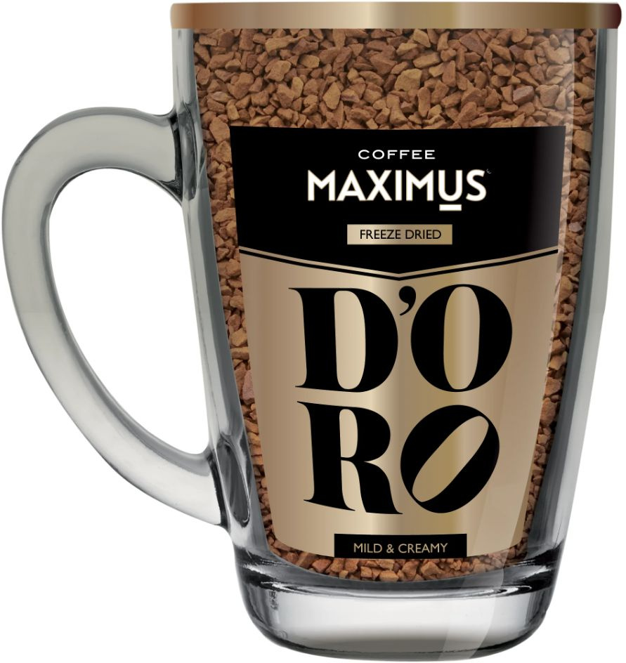 Кофе растворимый Maximus D'Oro, стеклянная кружка, 70 гр. 1 шт. #1