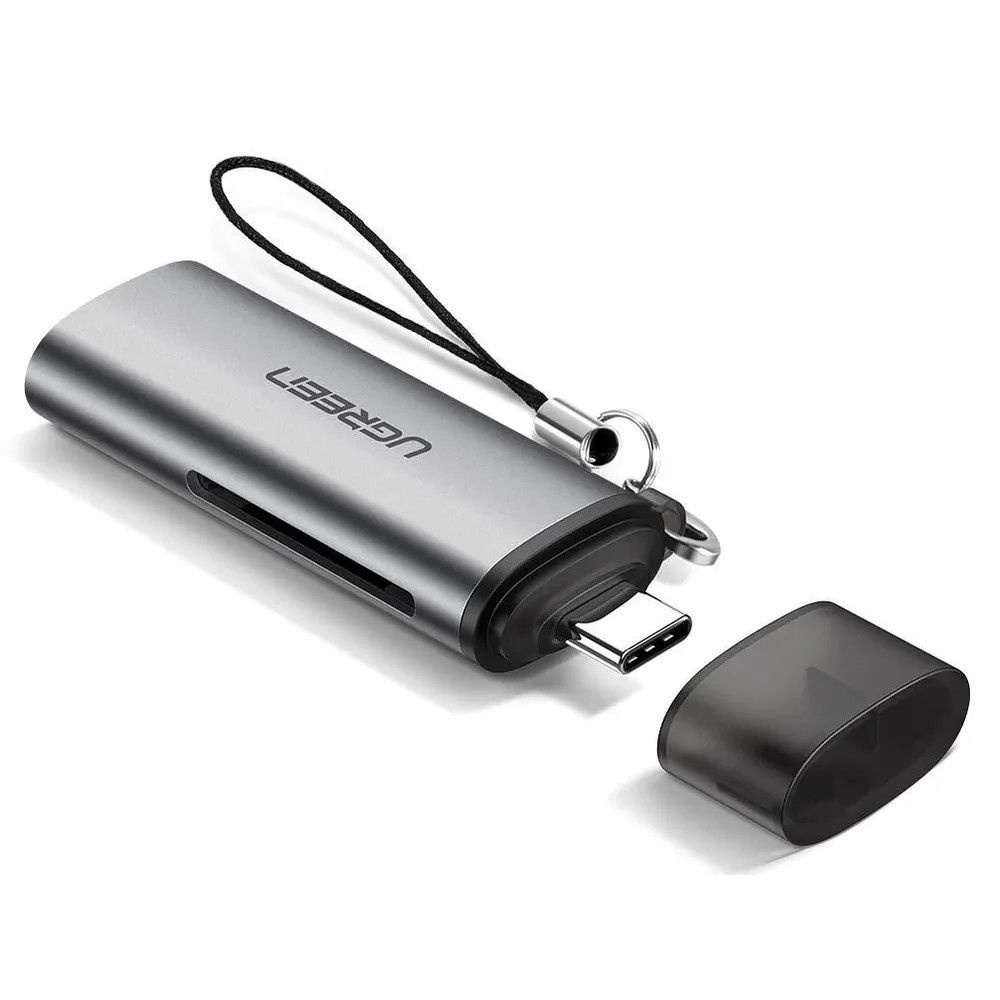 Картридер Ugreen CM184 (50704) USB-C TF + SD Card Reader серый - купить ...