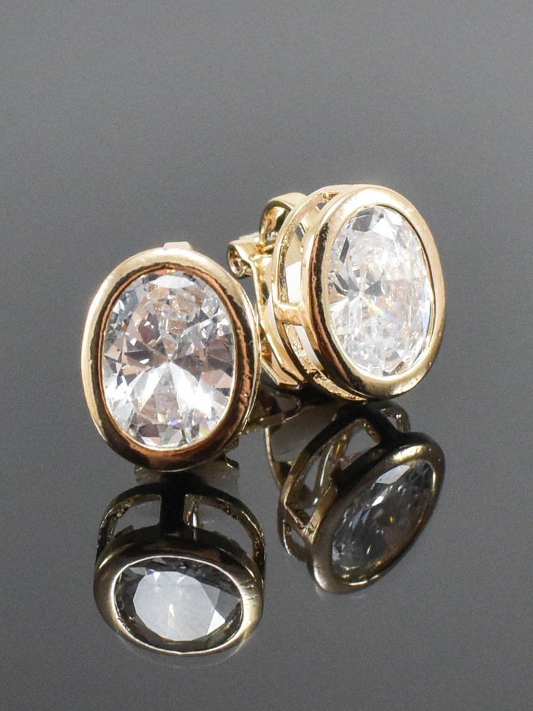 Серьги-клипсы БлагоДарина без прокола ушей "Радуга" бижутерия женские ...