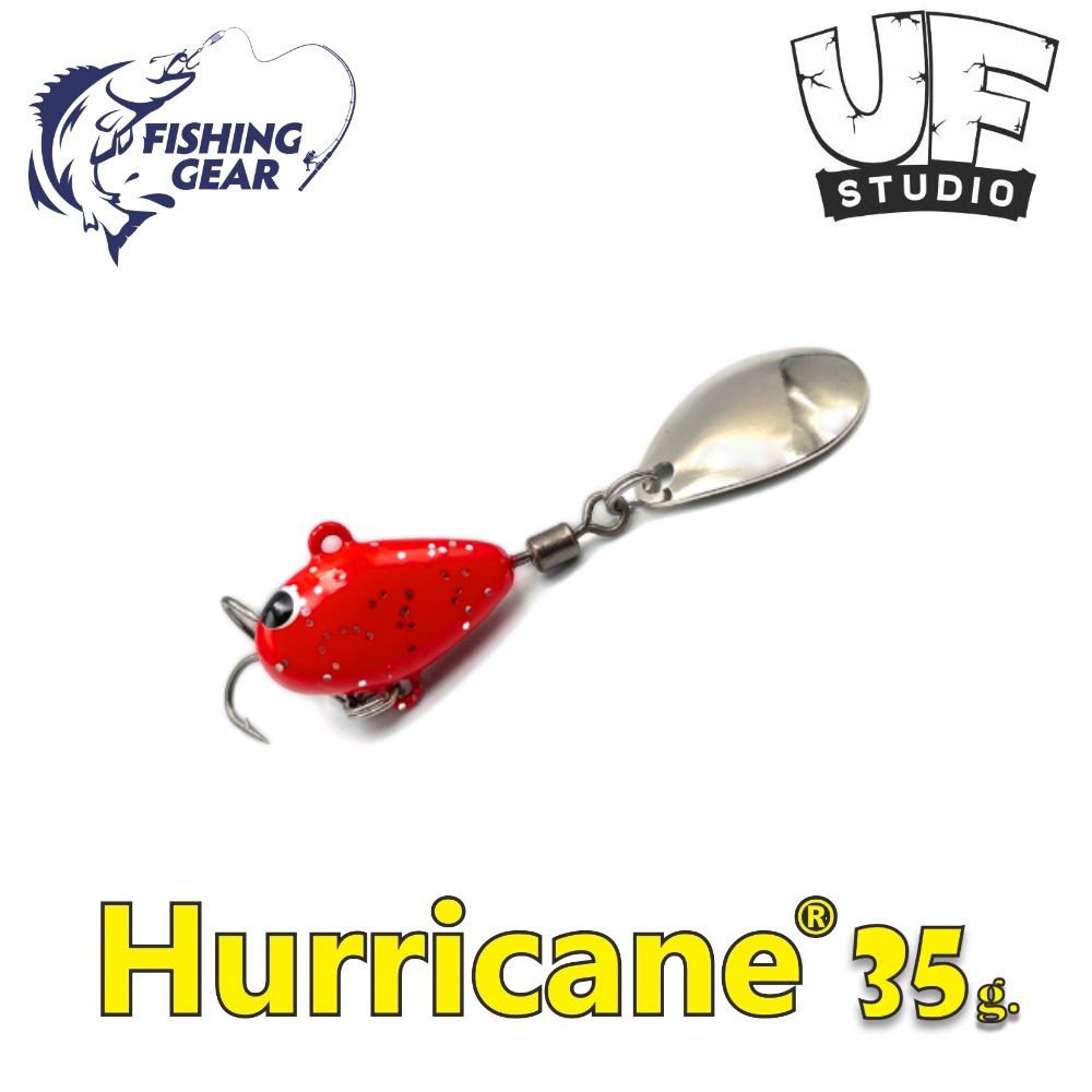 Тейл-спиннер HURRICANE UF STUDIO 35 гр. Red Glitter #1