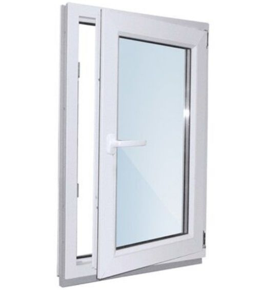 Окно пластиковое белое 800х700мм (ШхВ), поворотно-откидное, левое открывание, двухкамерный стеклопакет, #1