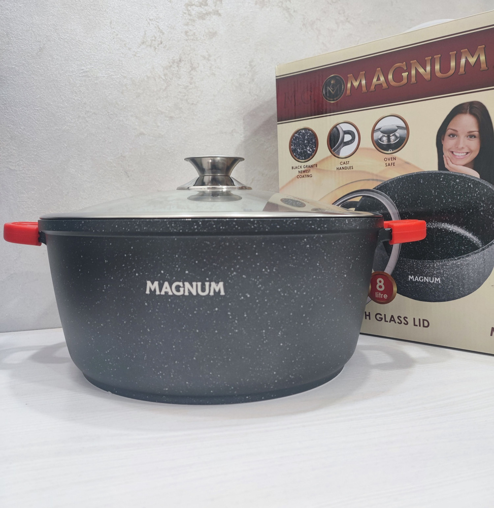 Кастрюля "Magnum", Литой алюминий, 8 л - купить по выгодной цене в ...
