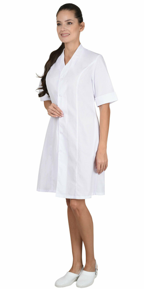 Халат "СИРИУС-ПАЛЕРМО" р. 60-158 женский белый рабочий, практичный ...