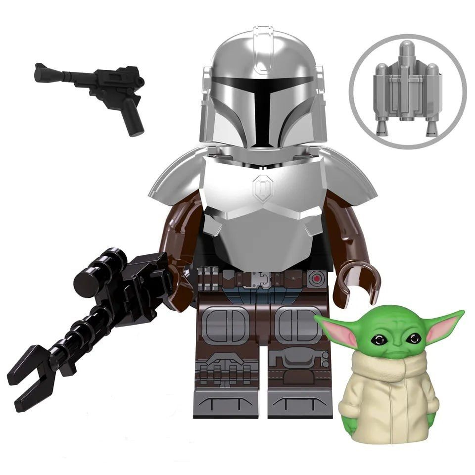 Фигурка Звездные войны, Мандалорец и малыш Грогу (Baby Yoda ...