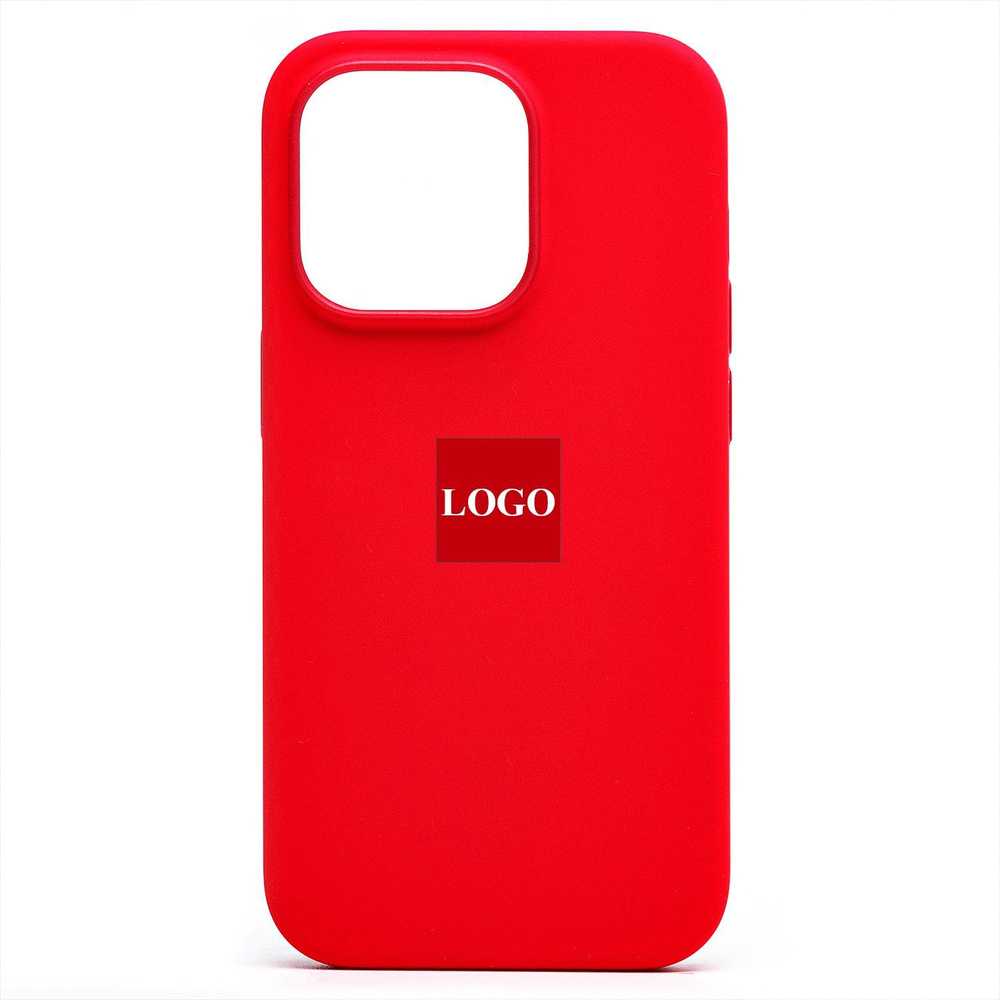 Чехол для iPhone 14 Pro силиконовый Silicone Case MagSafe (анимация работает) <красный> (премиум) #1
