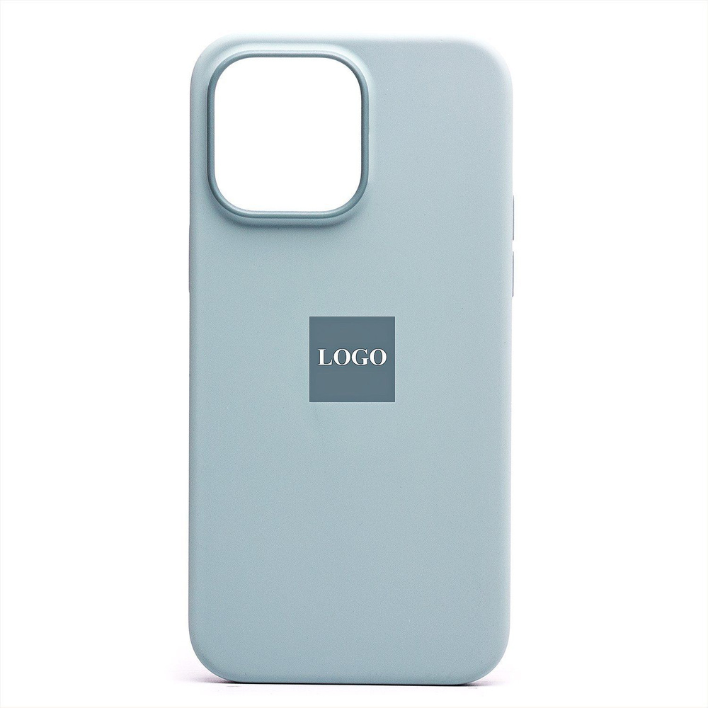 Чехол для iPhone 14 Pro Max силиконовый Silicone Case MagSafe (анимация работает) <голубой> (премиум) #1