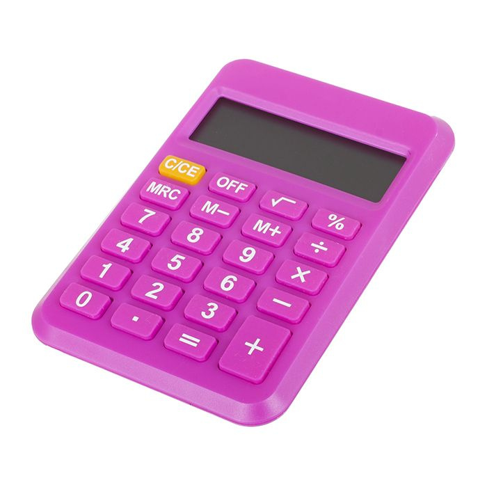 Калькулятор карманный KS-100, розовый корпус #1