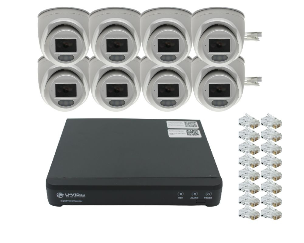 Система видеонаблюдения U-VID HI-99CIP3B-F1.0W, NVR 5004A-POE 4CH ...