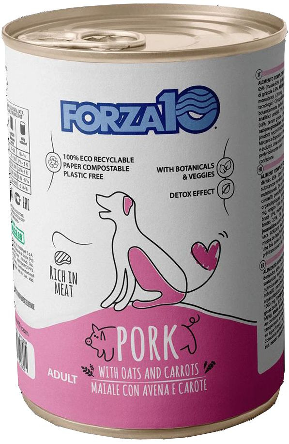 Корм Forza10 Maintenance Pork для собак, со свининой, овсом и морковью ...