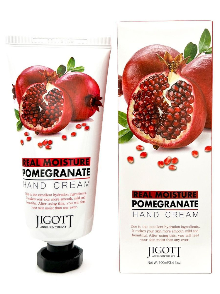 Jigott Крем для рук увлажняющий и питающий, с экстрактом граната, Корея, Real Moisture Pomegranate Hand #1