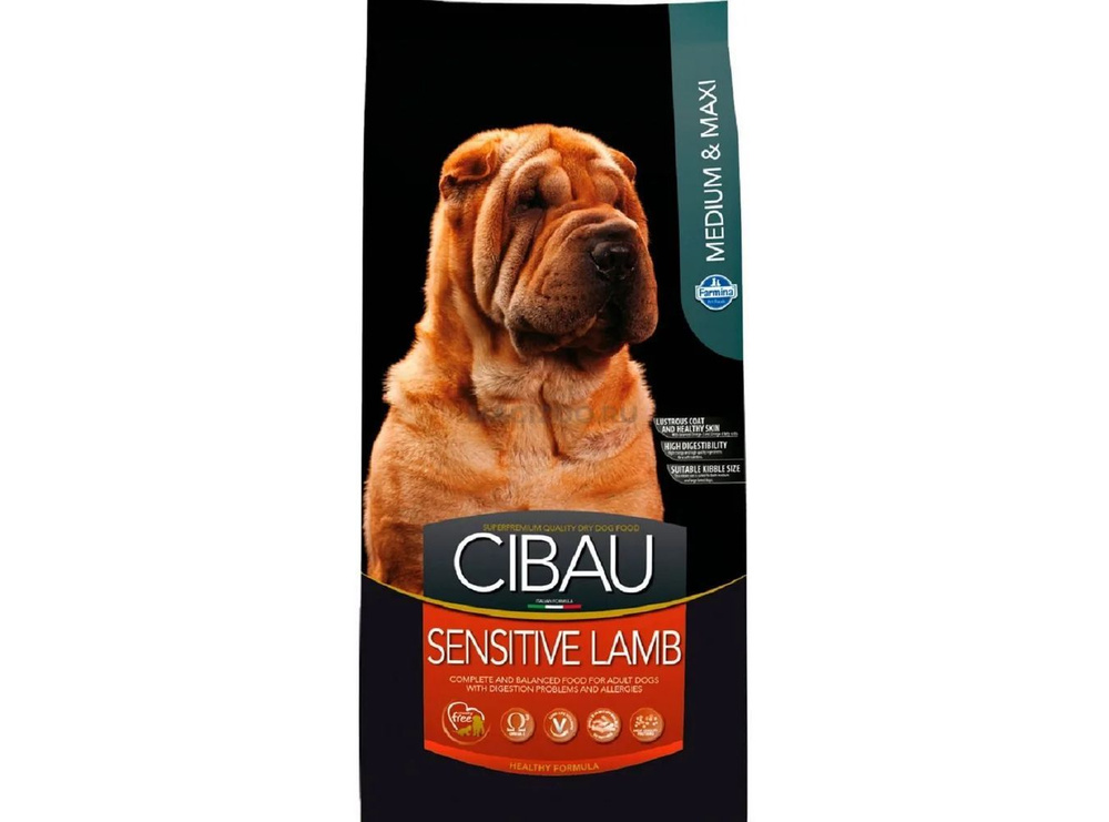 Сухой корм Farmina Cibau Sensitive Lamb Medium & Maxi для взрослых ...