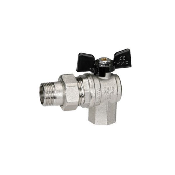 Кран шаровый угловоЙ Bugatti 1/2" Американка, бабочка 5940001 - купить ...