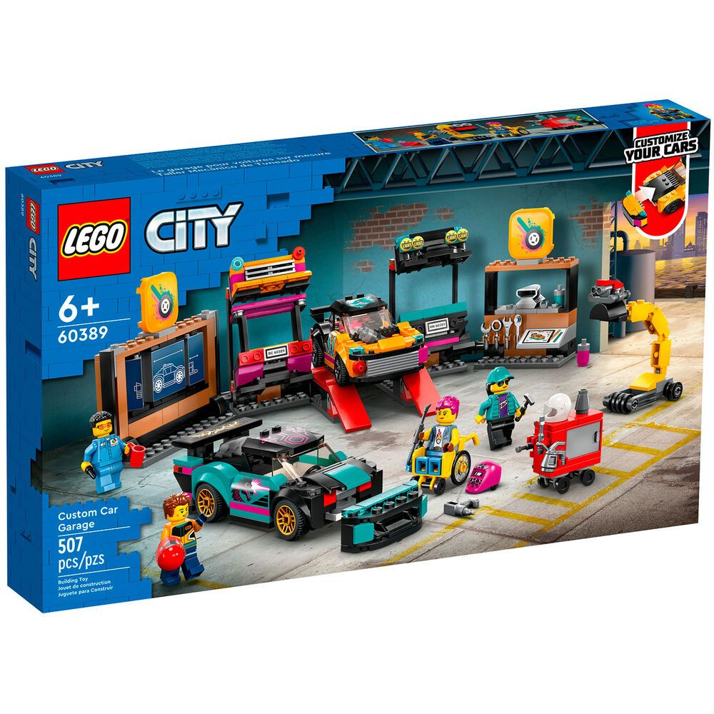 60389 Пластиковый Конструктор LEGO City 60389 Custom Car Garage  Автомобильная мастерская / 507 деталей/ 6+