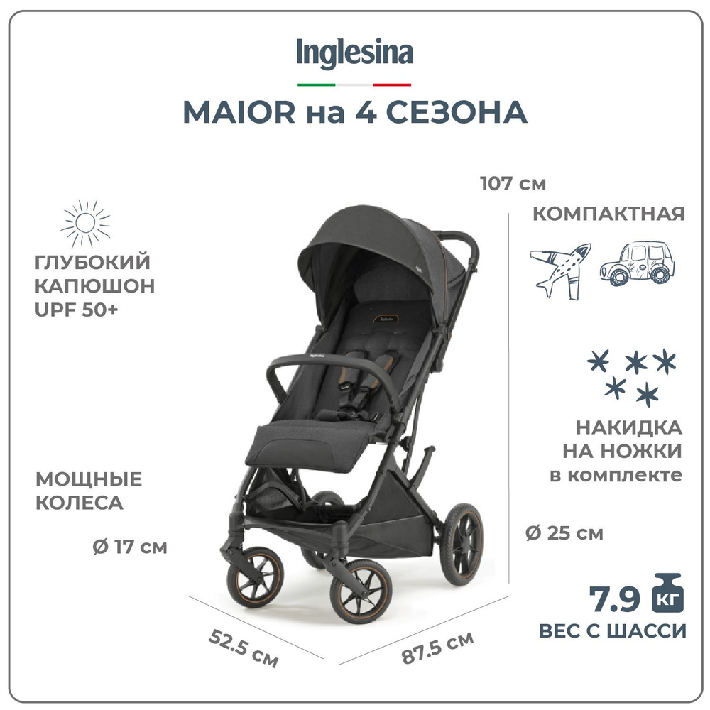 Прогулочная коляска Inglesina Maior, Magnet Grey #1