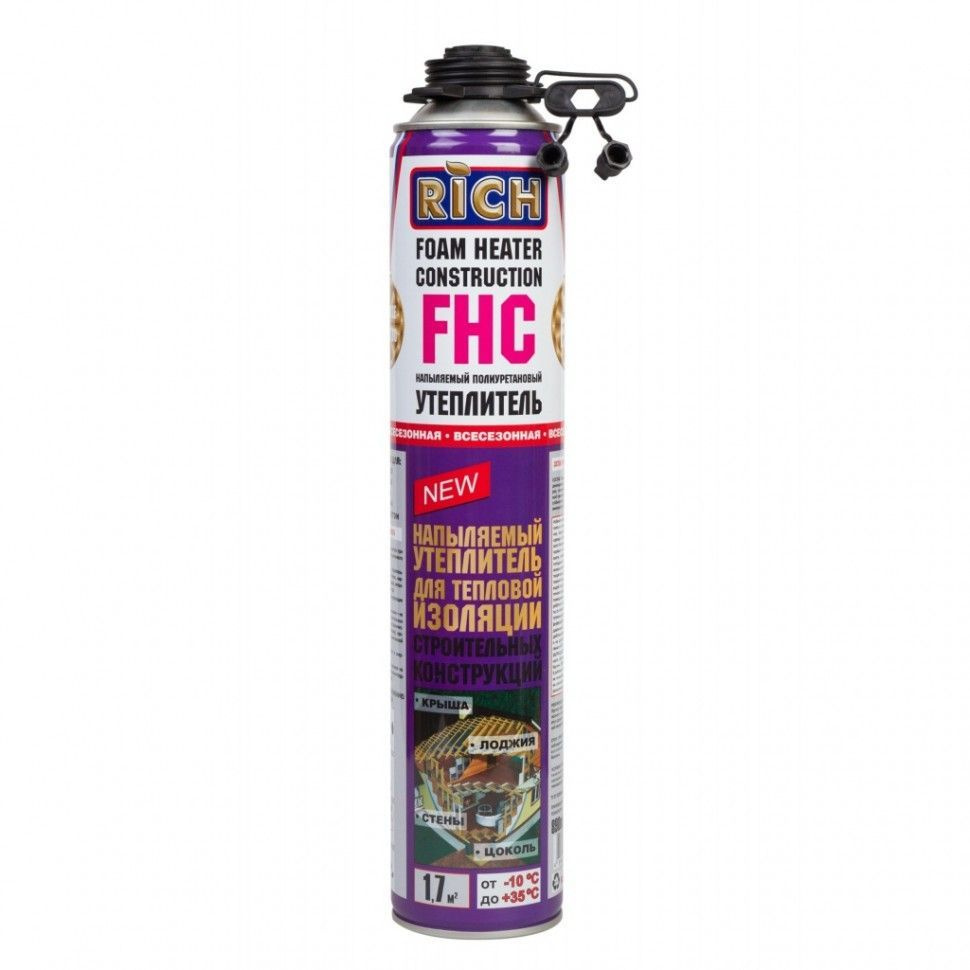 Напыляемый полиуретановый утеплитель FHC Rich, 890 мл #1