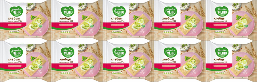 Хлебцы ржано-пшеничные Здоровое меню, комплект: 10 упаковок по 90 г  #1