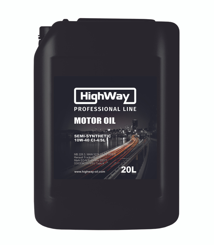 HighWay CI-4/SL 10W-40 Масло моторное, Полусинтетическое, 20 л #1