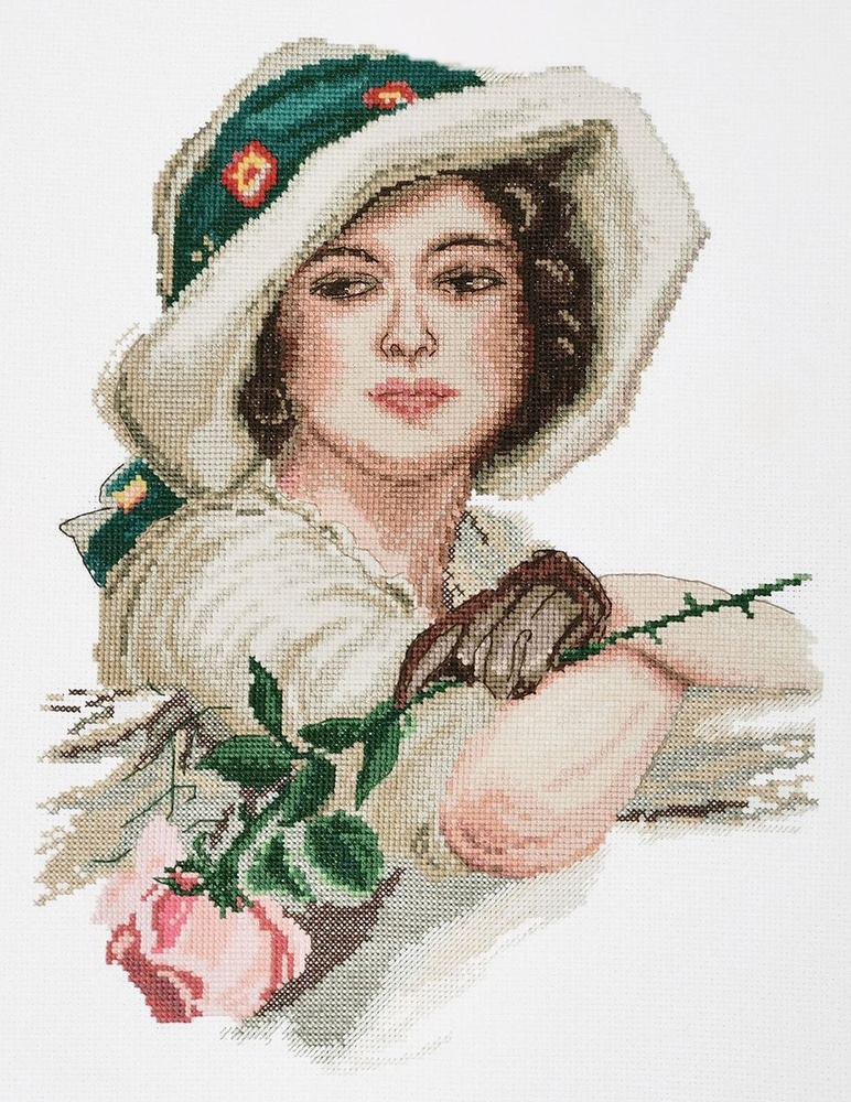 Набор для вышивки Марья искусница "06.004.10 Две розы (МИ)" / Счетный крест / Девушки, Люди  #1