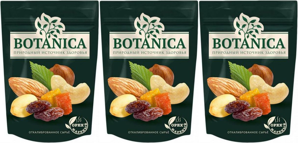 Фруктово-ореховая смесь Botanica с цукатами сладкая, комплект: 3 упаковки по 140 г  #1