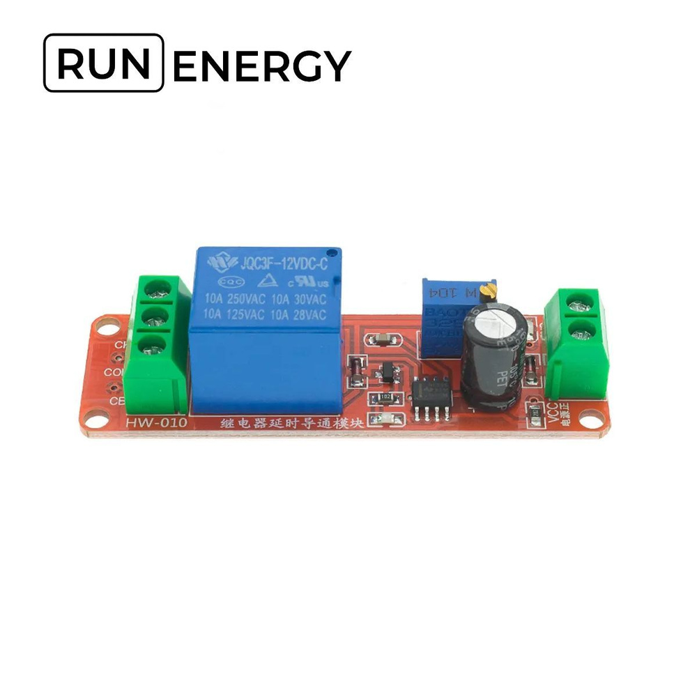 Модуль реле Run Energy с таймером 5В/12 В на чипе NE555 (реле времени) -  купить с доставкой по выгодным ценам в интернет-магазине OZON (935155928)