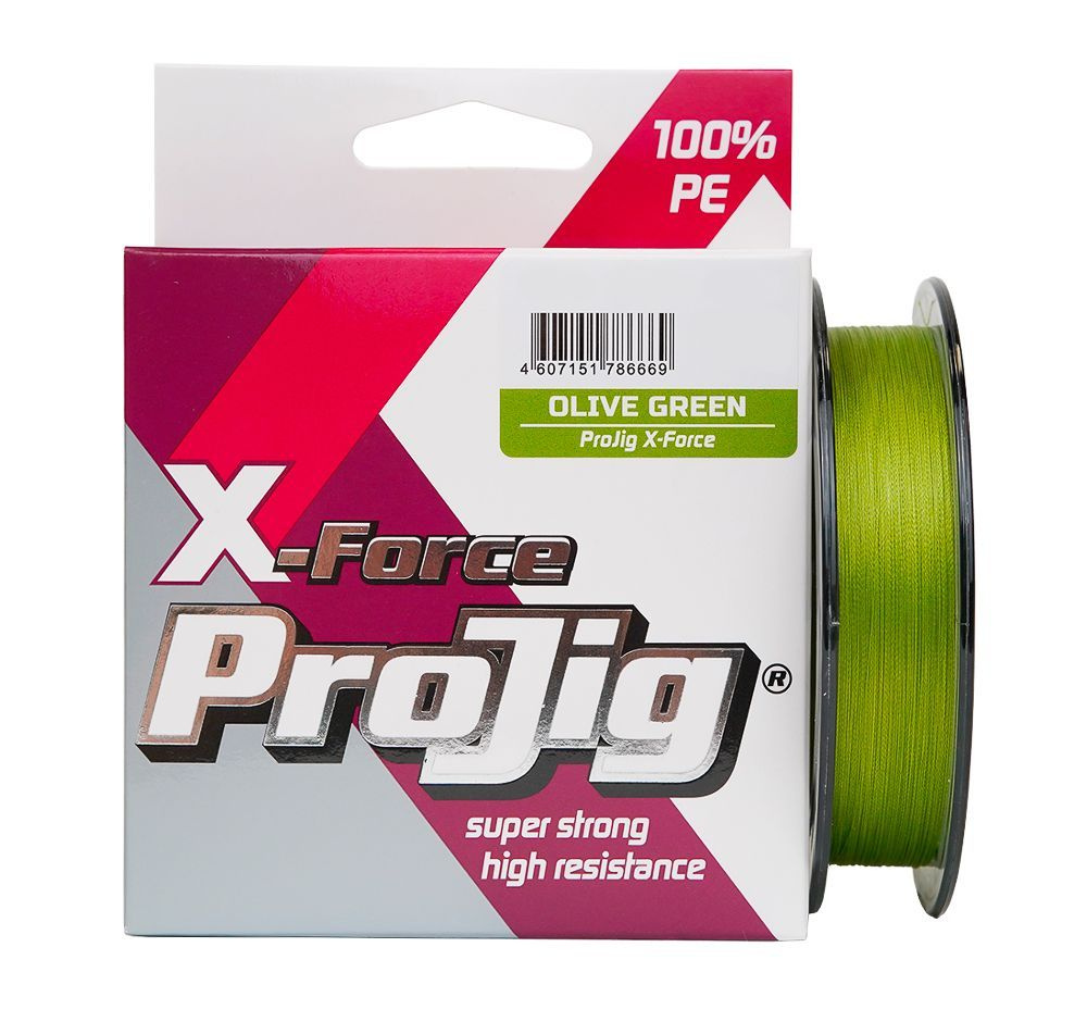 Плетеный шнур ProJig X-Force, 0.30 мм/24.0 кг, 100 м, хаки #1