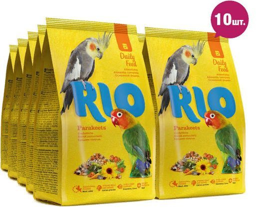 RIO Корм для средних попугаев. Основной рацион, 500 г х 10 штук  #1