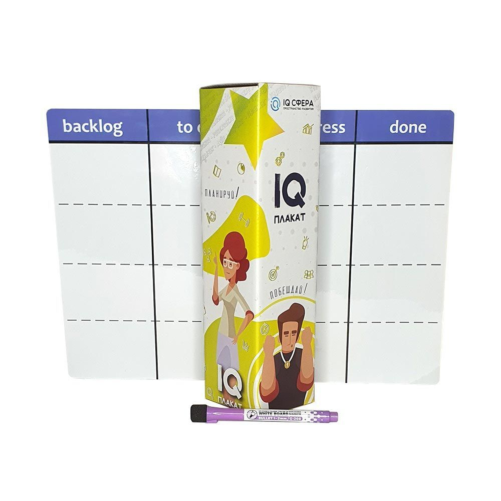 Магнитный плакат Коуч-планинг "Скрам доска" (формат А3) - купить с ...