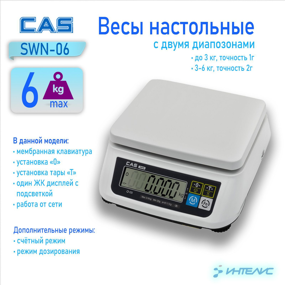 Торговые весы CAS CAS_SWN купить по выгодной цене в интернет-магазине OZON  (338371843)