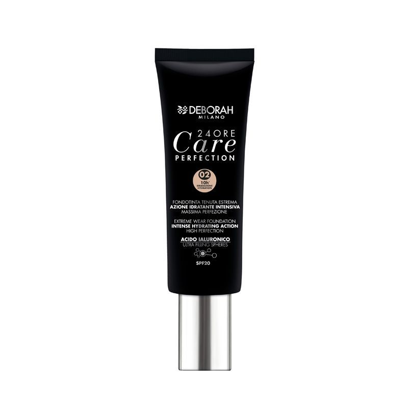 Deborah Milano Тональный крем-уход 24 ORE CARE PERFECTION EXTREME WEAR FOUNDATION т.02 Бежевый 30 мл #1