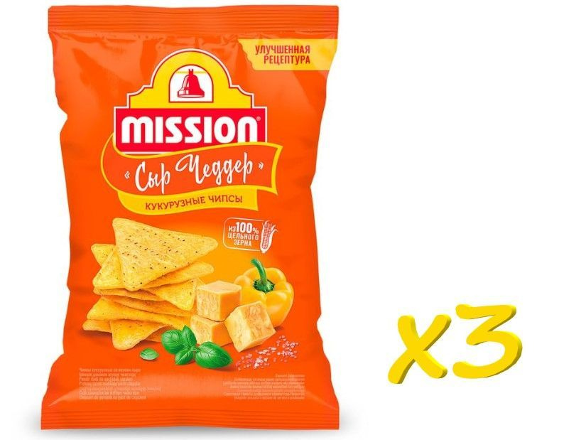 Чипсы кукурузные Mission со вкусом сыра Чеддер, 150 г - купить с ...
